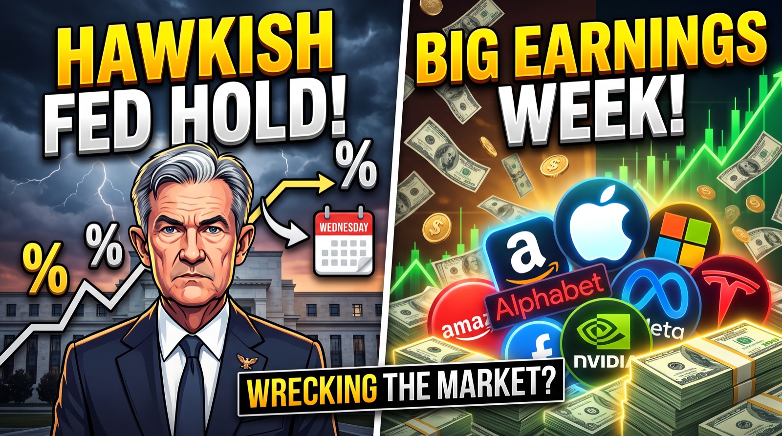 A Hawkish Hold on Wednesday, and the Biggest Earnings Week of the Year Around It